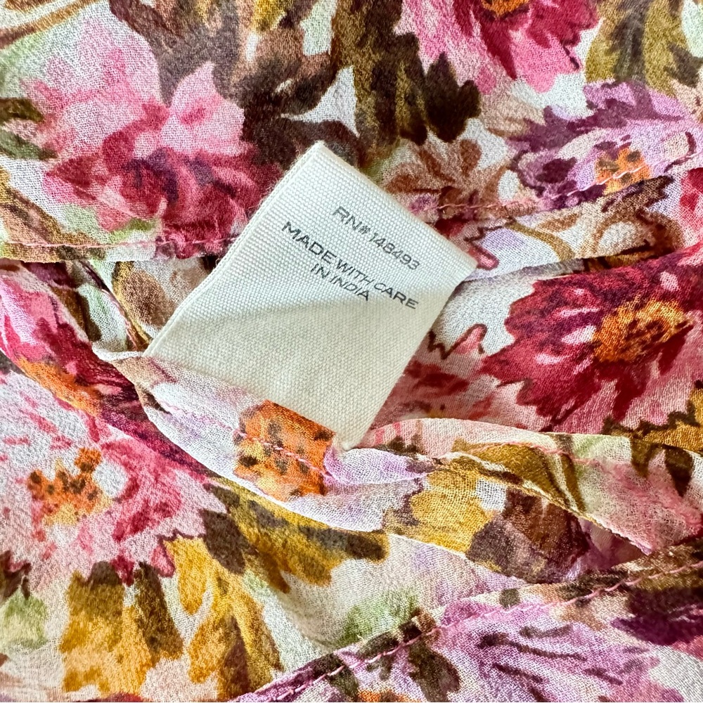 💋SOLD💋🪷🍧DÔEN ‘Felicity’ Silk JARDIN DU PALAIS Smocked Backless Dress XS✨ - Picture 15 of 17